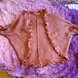 Moth Anthropologie Rocio Ruffled Cardigan - L